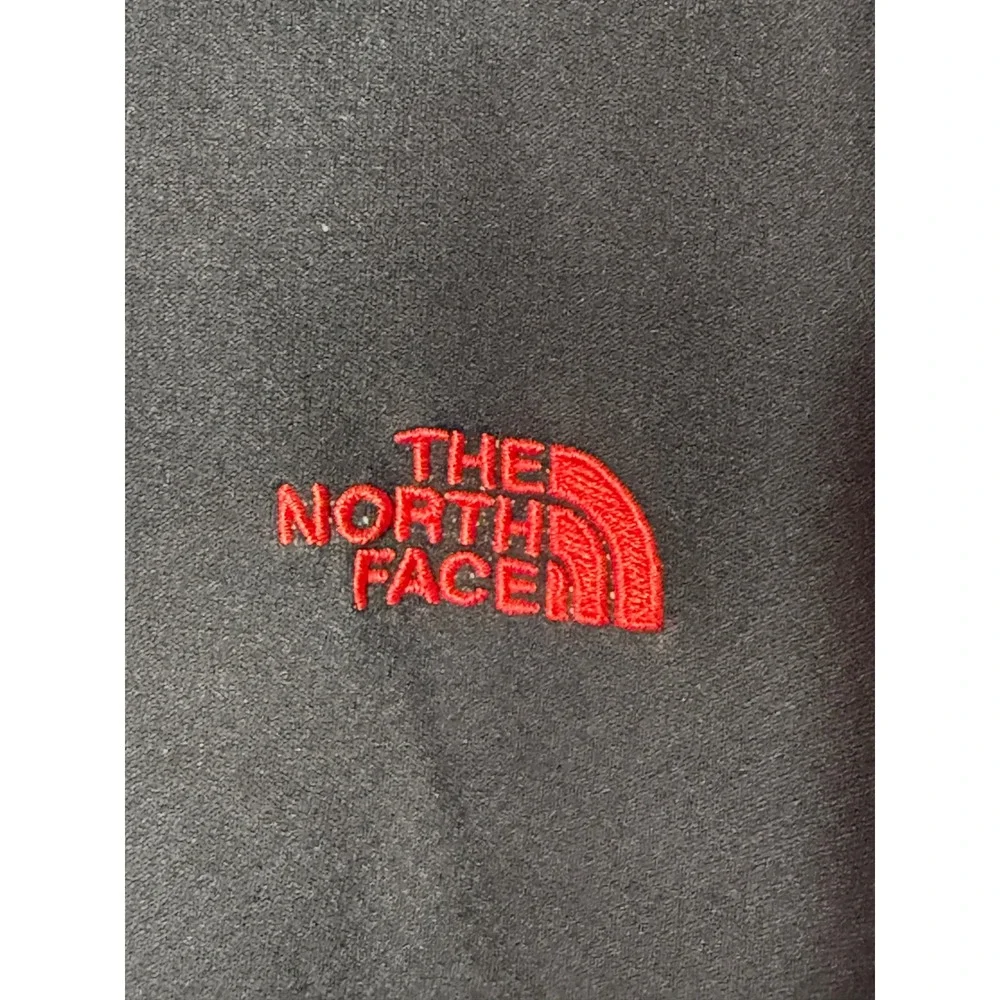 The North Face Mens Black Performance Polo Shirt Red Logo Short Sleeve Large